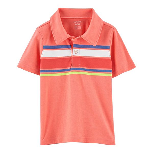 carters toddler boys short with polo striped shirt  Size 3T 