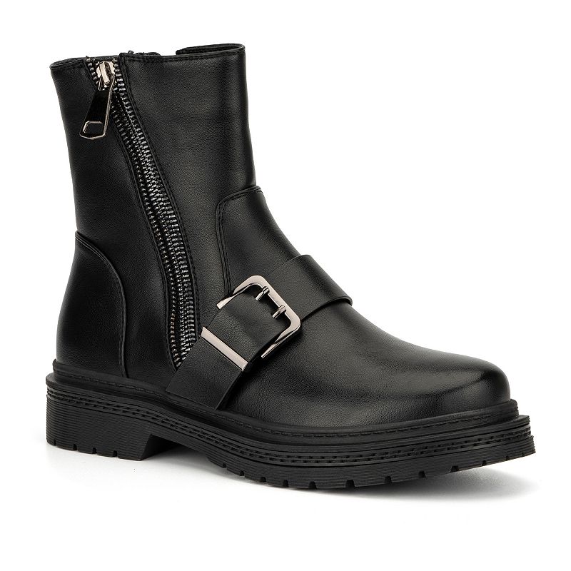FEI1020BLACKBLACK Torgeis Holly Womens Moto Ankle Boots, Size: 10, B sku FEI1020BLACKBLACK