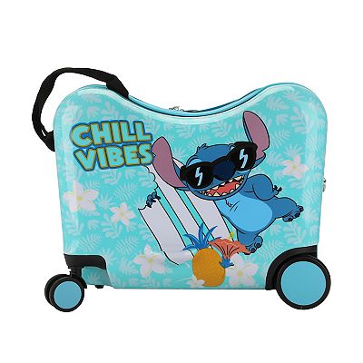スティチプルバックカー.エンジェル.ディズニーリゾート Disney's Lilo & Stitch Chill Vibes 18-Inch Spinner Ride-On Luggage