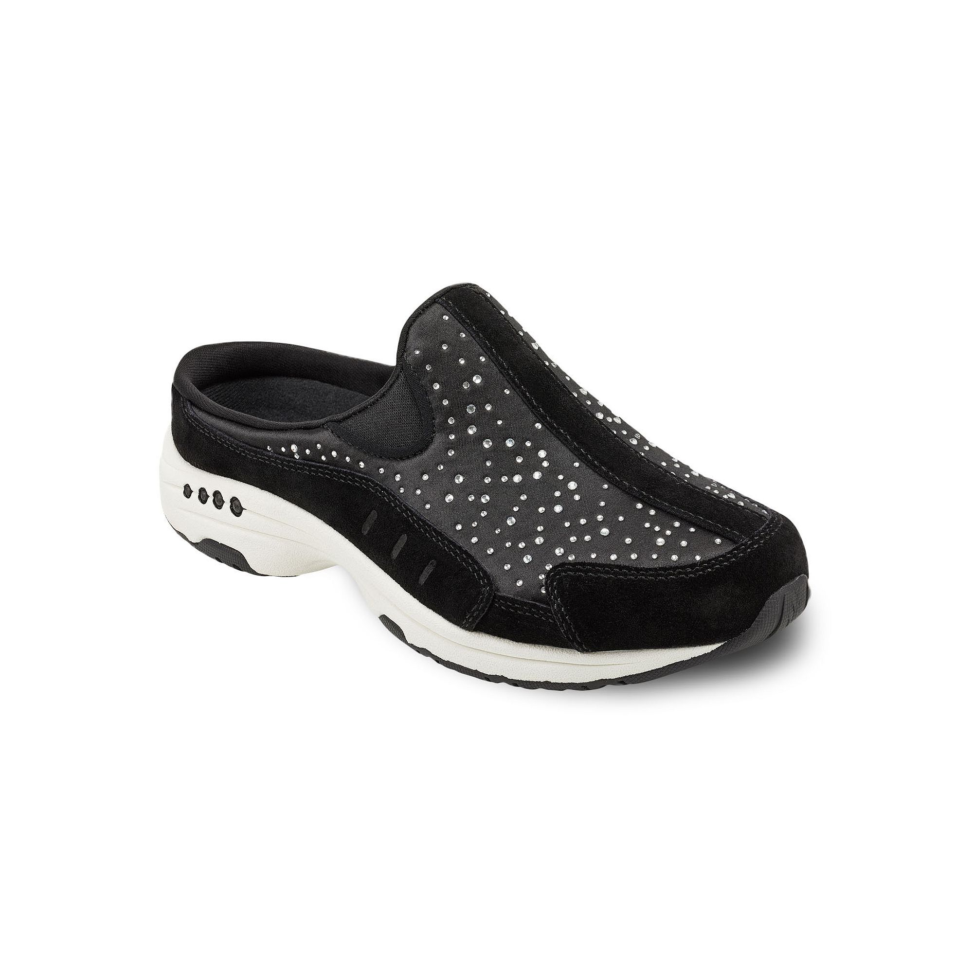 Easy Spirit Travelstone Womens Jeweled Mules, Size: 6 XW, Black