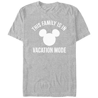 Disney's Men's This Family Is In Vacation Mode Mickey Head Logo Tee