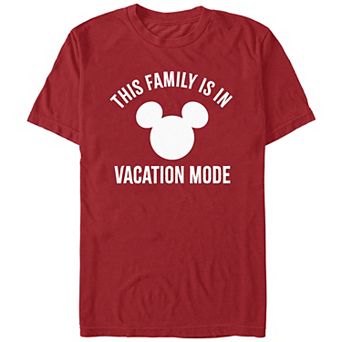 Disney's Men's This Family Is In Vacation Mode Mickey Head Logo Tee