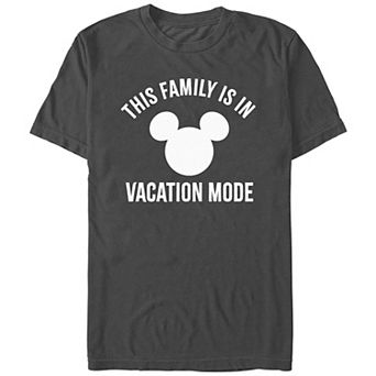 Disney's Men's This Family Is In Vacation Mode Mickey Head Logo Tee