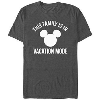 Disney's Men's This Family Is In Vacation Mode Mickey Head Logo Tee
