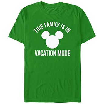 Disney's Men's This Family Is In Vacation Mode Mickey Head Logo Tee