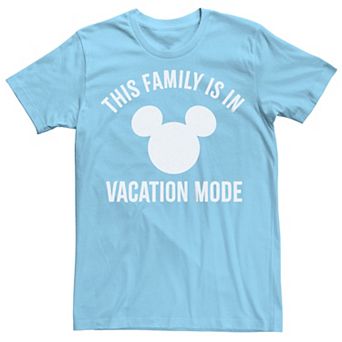 Disney's Men's This Family Is In Vacation Mode Mickey Head Logo Tee