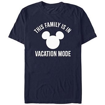Disney's Men's This Family Is In Vacation Mode Mickey Head Logo Tee