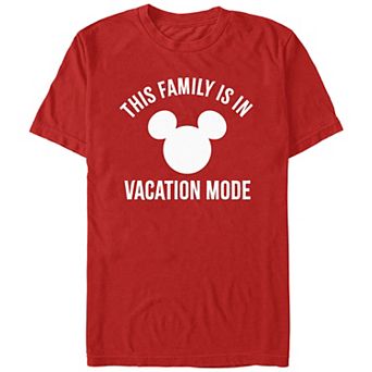 Disney's Men's This Family Is In Vacation Mode Mickey Head Logo Tee