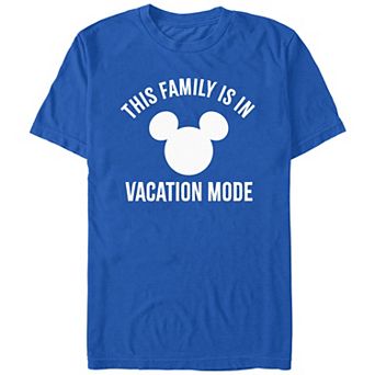 Disney's Men's This Family Is In Vacation Mode Mickey Head Logo Tee