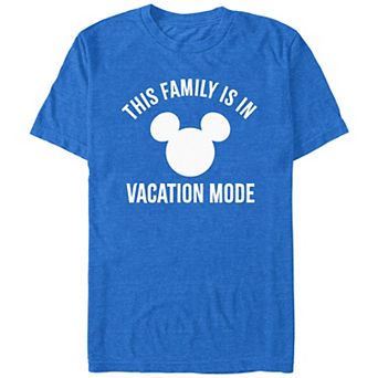 Disney's Men's This Family Is In Vacation Mode Mickey Head Logo Tee