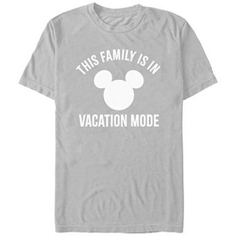 Disney's Men's This Family Is In Vacation Mode Mickey Head Logo Tee
