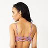 Women's Hurley Tropical Ribbed Twist-Back High Neck Bikini Top