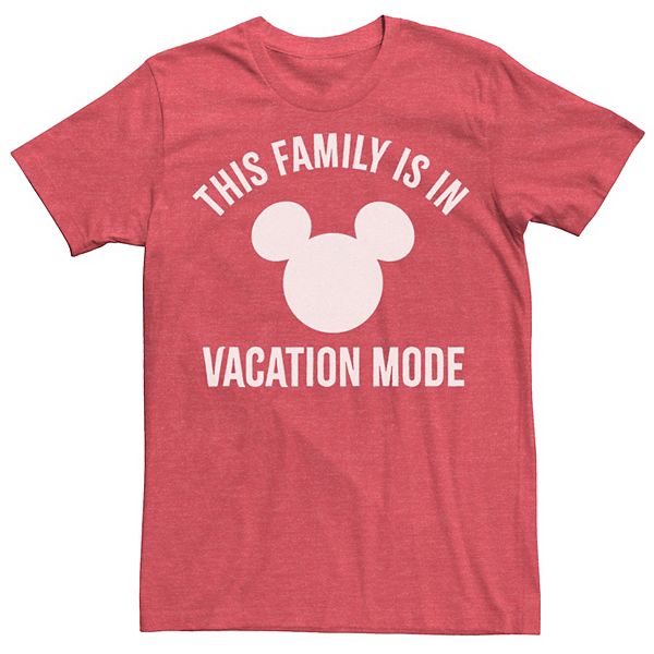 Disney Men's Vacation Mode Mickey Mouse Head Logo Graphic Tee