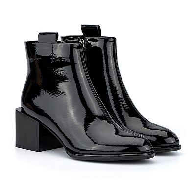 Patent leather booties for women hotsell