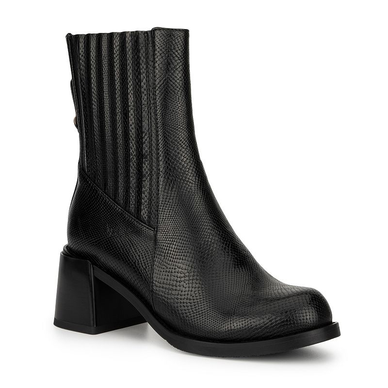 FEI1089BLACKBLACK Torgeis Regent Womens Block Heel Ankle Boots, Size sku FEI1089BLACKBLACK
