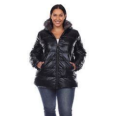 Plus size metallic deals puffer jacket