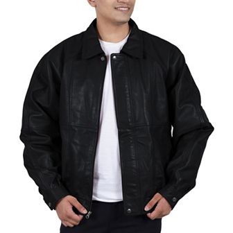 Men's Franchise Club Ace Leather Bomber Jacket