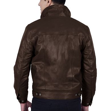 Men's Franchise Ace Leather Bomber Jacket