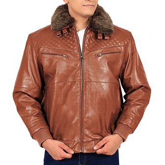 Men's Franchise Ace Leather Bomber Jacket