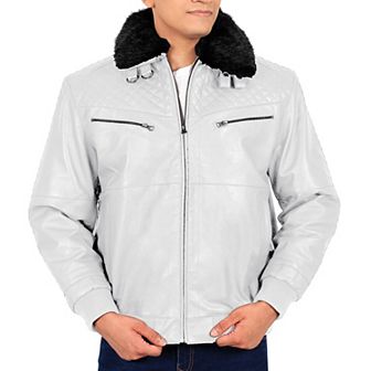 Men's Franchise Ace Leather Bomber Jacket