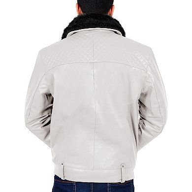 Men's Franchise Ace Leather Bomber Jacket