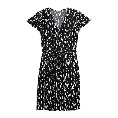 Women's Nine West Flutter Sleeve Wrap Dress