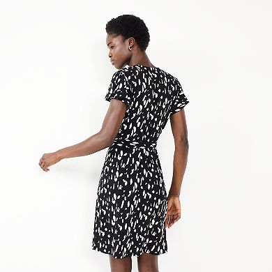 Women's Nine West Flutter Sleeve Wrap Dress