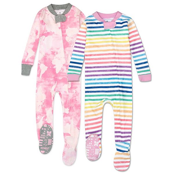 HonestBaby Baby Organic Cotton Snug-fit Footed Pajamas 