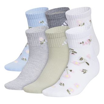 Women's adidas 6-Pack Athletic Quarter Length Socks