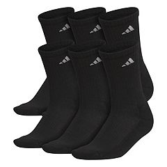   Essentials Women's Casual Crew Socks, 6 Pairs, Black,  6-9 : Clothing, Shoes & Jewelry