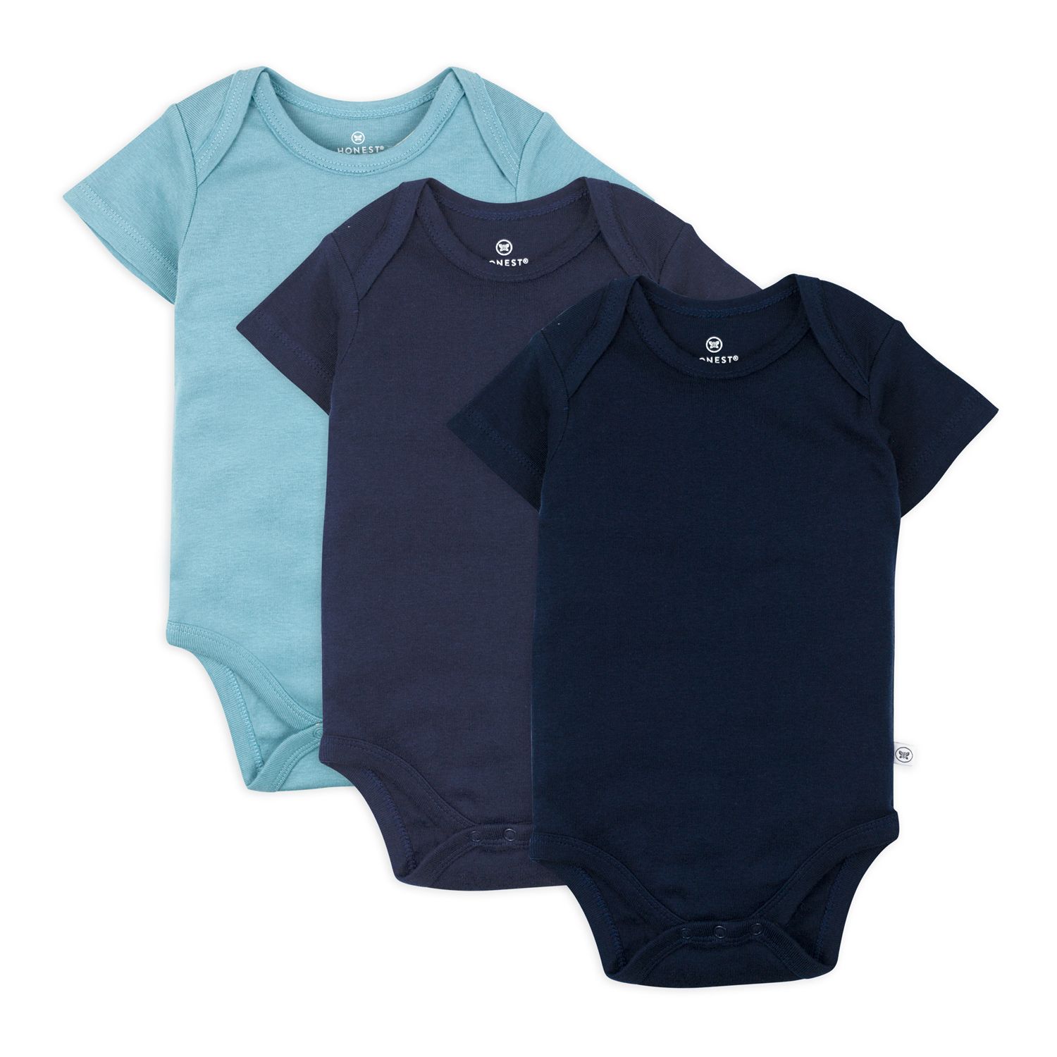 Image for HONEST BABY CLOTHING 3-Pack Organic Cotton Short-Sleeve Bodysuits at Kohl's.