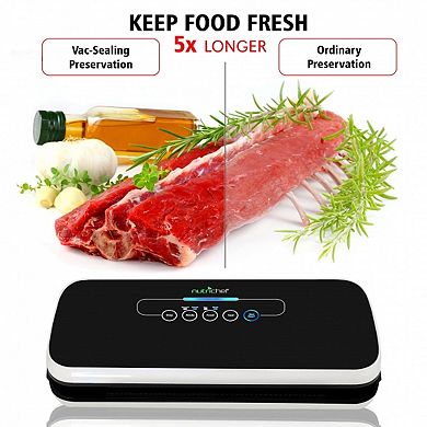 NutriChef PKVS18BK Automatic Kitchen Vacuum Sealer Preserver Machine, Black