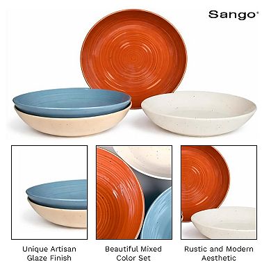 Sango Siterra Painters Palette 4-pc. Dinner Bowl Set