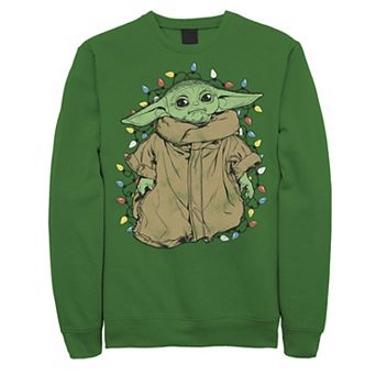 Men's Star Wars The Mandalorian Tangled Christmas Graphic Fleece