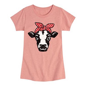 Girls 7-16 Calf with Bandana Graphic Tee