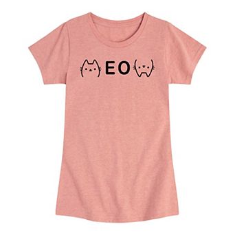 Girls 7-16 Meow Graphic Tee