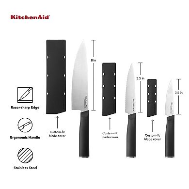 KitchenAid KE3PTHEOHOBA Classic 3-pc. Chef Knife Set