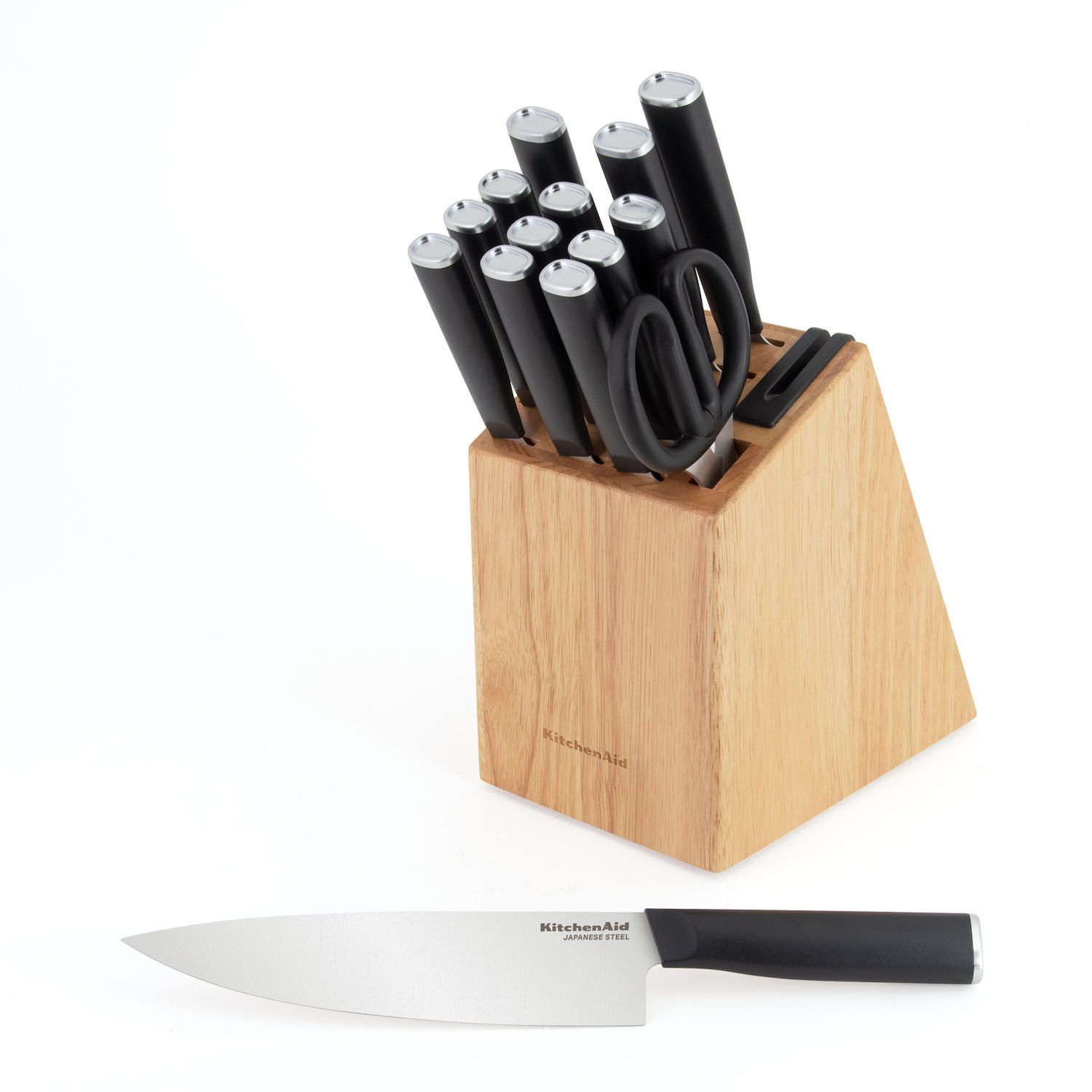Sabatier Edgekeeper 15-pc. White Knife Block Set with Cutting Board