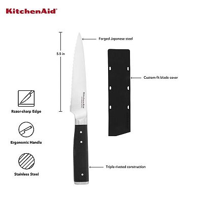 KitchenAid KO55LSSOHOBA Gourmet Forged Serrated Utility Knife