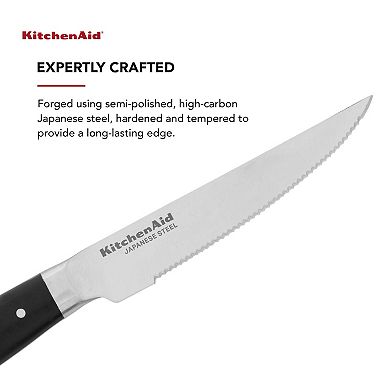 KitchenAid KO4PSKSOHOBA Gourmet 4-pc. Forged Triple Rivet Steak Knife Set