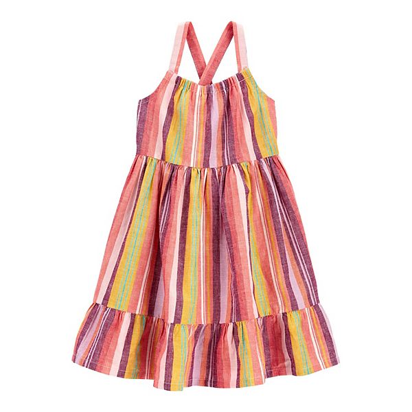 Toddler Girl Carter's Striped Linen Dress