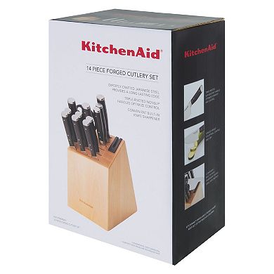 KitchenAid KO14TNBXBAA Gourmet 14-pc. Forged Triple Rivet Cutlery Set