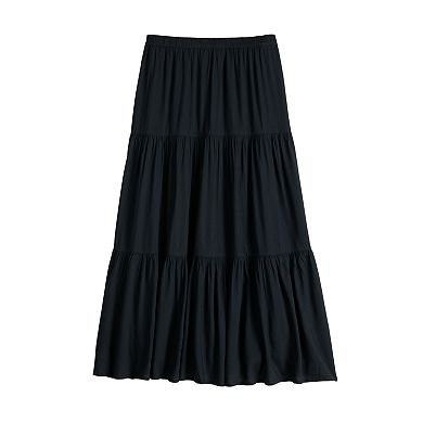 Juniors' SO® Tiered Midi Skirt