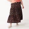 Juniors' Plus Size SO® Tiered Midi Skirt