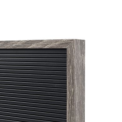 Sonoma Goods For Life® 12" x 12" Letterboard Black Slats with Gray Frame