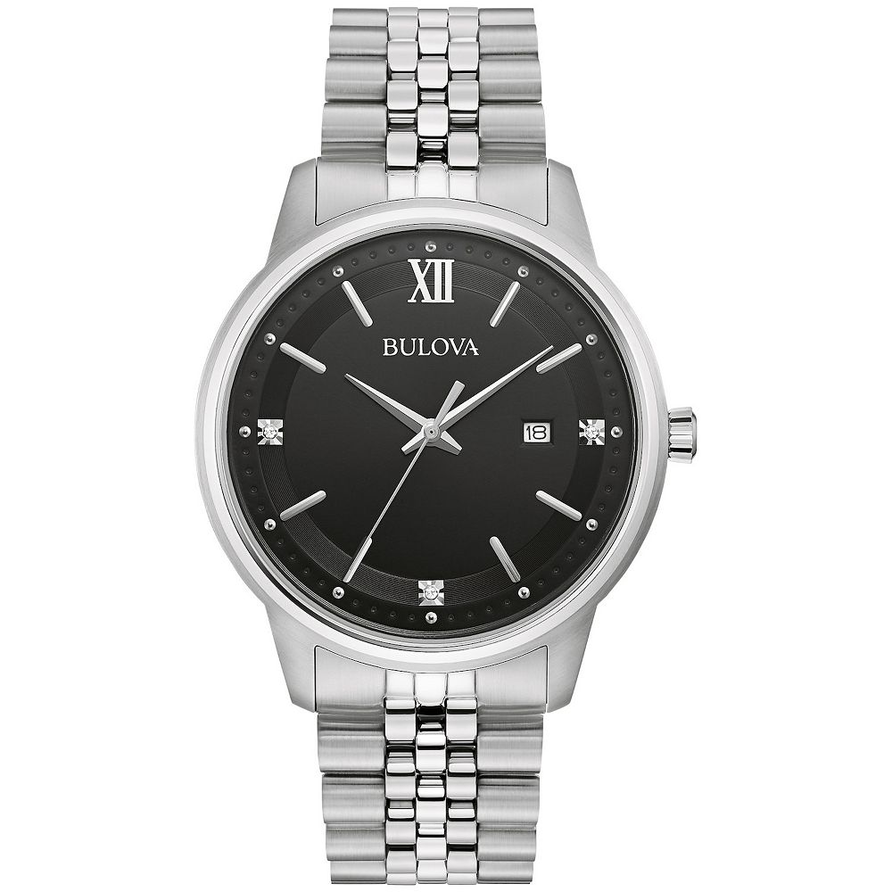 Bulova Women\'s Classic Stainless Steel
Diamond Accent Bracelet Watch - 96P151 Bulova Wrist Watch for Women 96P151 New With Box ! | eBay main image 4