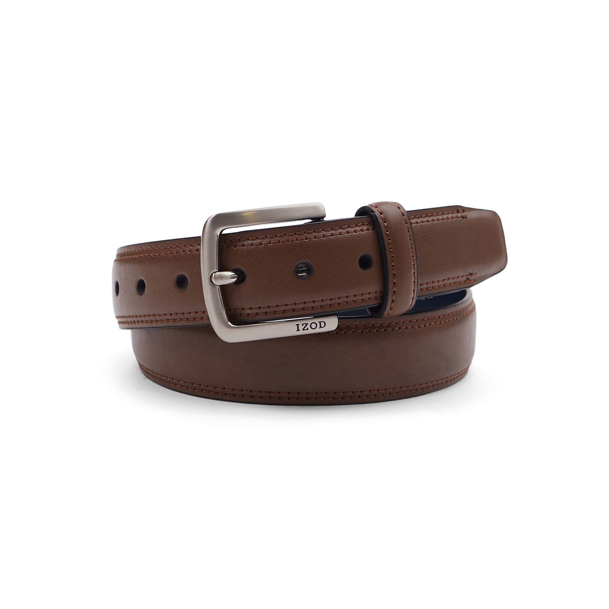 Boys IZOD Double Stitch Belt, Size: Small, Brown