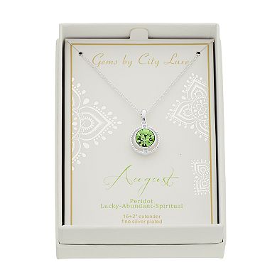 City Luxe Crystal Birthstone Pendant Necklace