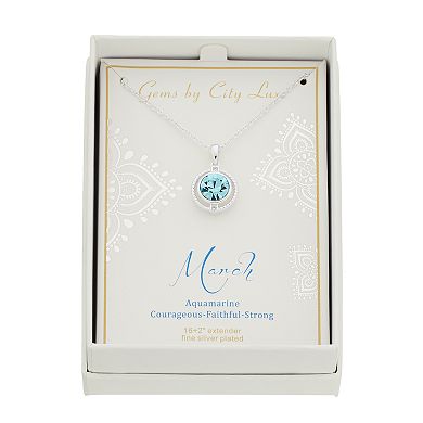 City Luxe Crystal Birthstone Pendant Necklace