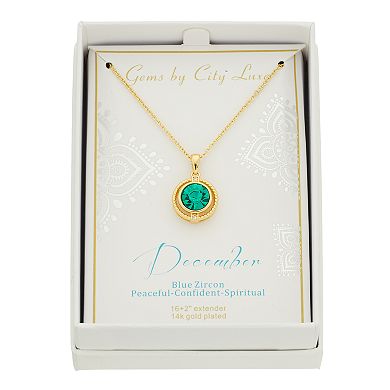 City Luxe Crystal Birthstone Pendant Necklace
